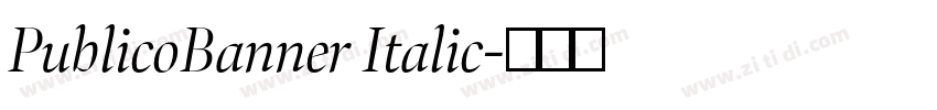 PublicoBanner Italic字体转换